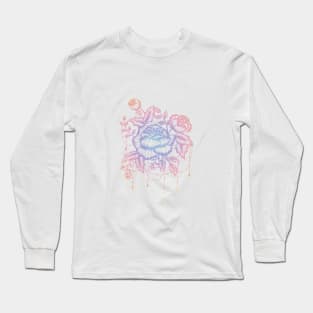 Colorful gradient floral design Long Sleeve T-Shirt